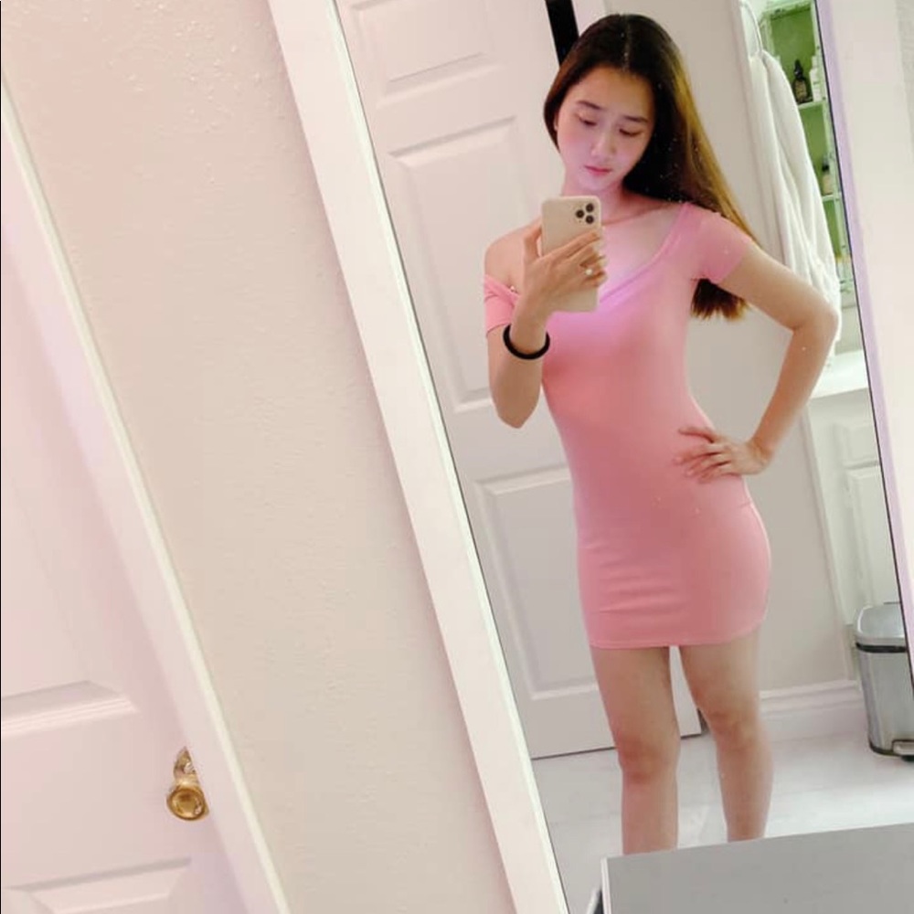 Fashion Nova pink cute body dress